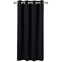 Los mejores  - PONY DANCE Cortinas habitación Negras - Decoración Ventana Dormitorio Infantil Bebe Niños- 1 Pieza- 132 x 137 cm- Negro
